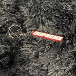 Supreme Red and White Keychain